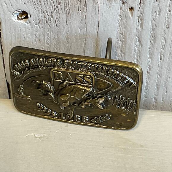 1988 BASS Bassmaster Belt Buckle Bass Anglers Sportsman Society Fishing - Picture 3 of 9